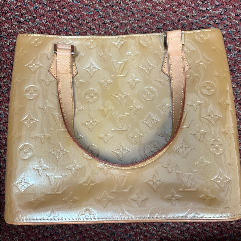 Louis Vuitton Beige Embossed Tote